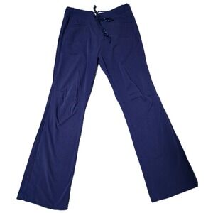 New Balance Navy‎ Blue Flare Leg Pants Activewear Drawstring Casual 30x30 (B)